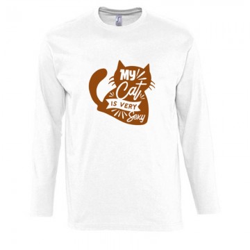My cat is very sexy Hosszú Ujjú Póló