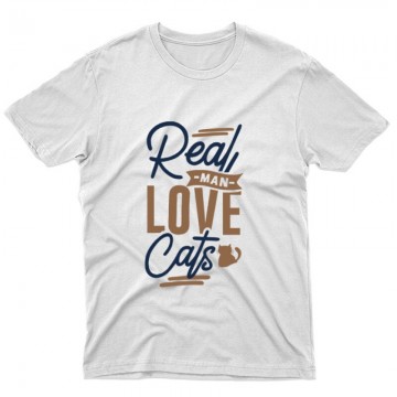 Real man love cats Unisex Póló