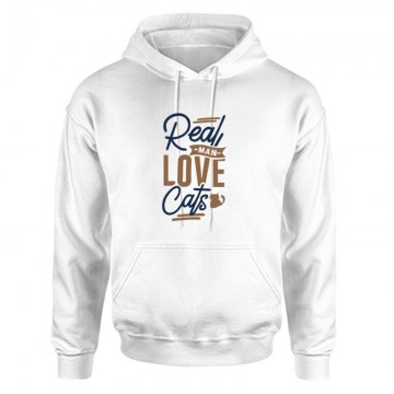 Real man love cats Unisex Kapucnis Pulcsi