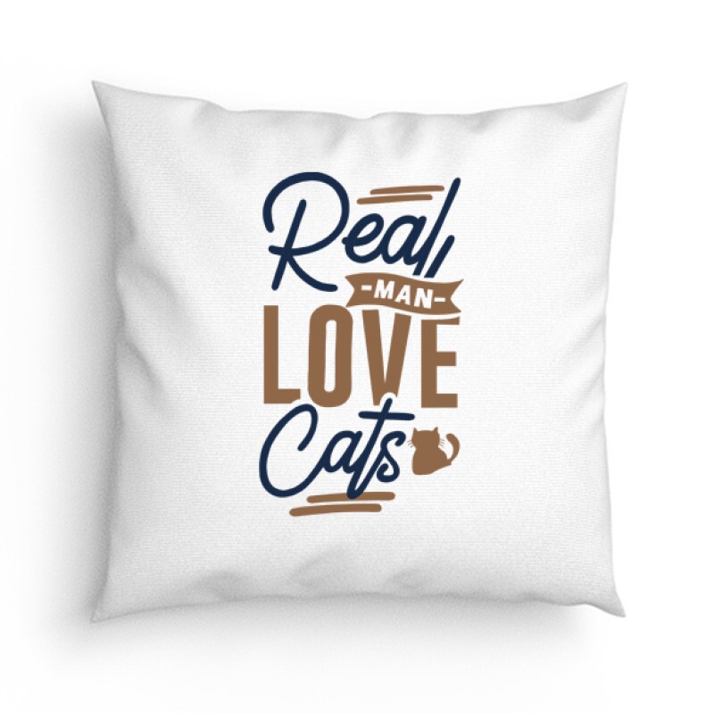 Real man love cats Párna