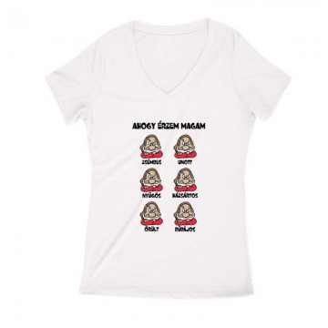 Ahogy érzem magam Női V Kivágott póló