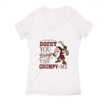 Brings out the grumpy in me Női V Kivágott póló