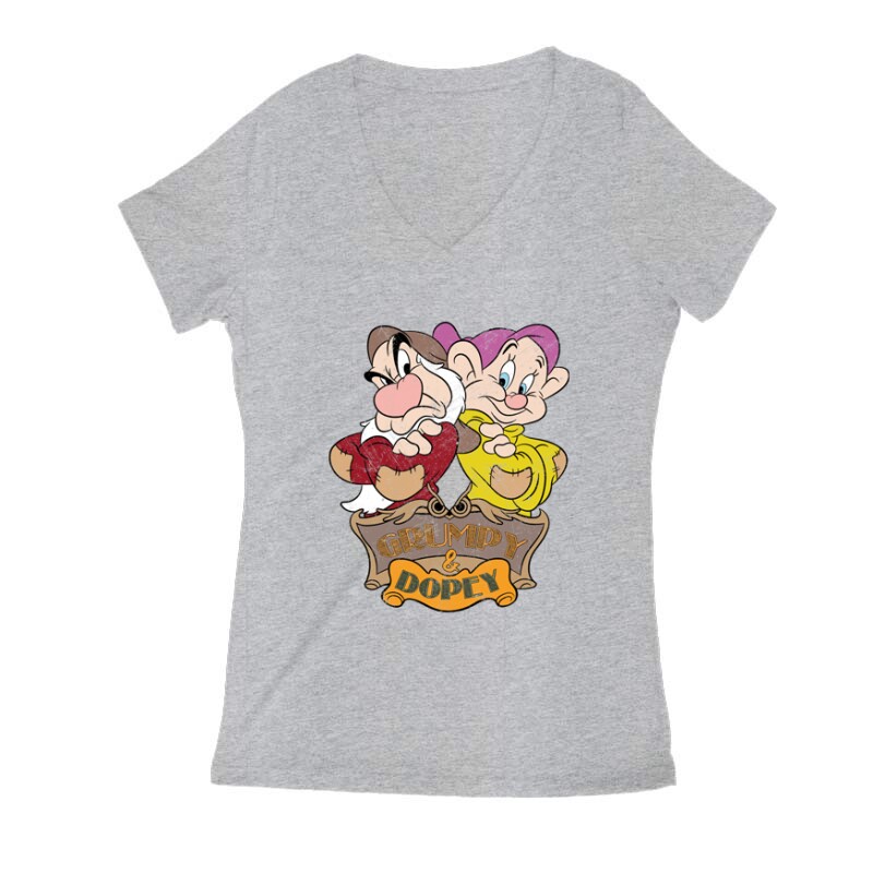 Grumpy & Dopey Női V Kivágott póló