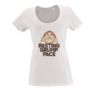 Resting Grumpy Face Női O Nyakú Póló