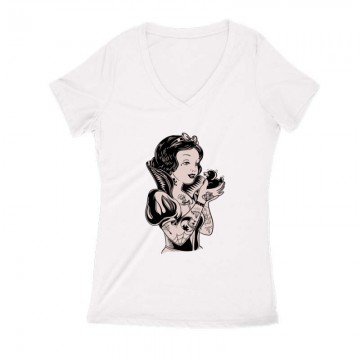 Snow white Női V Kivágott póló