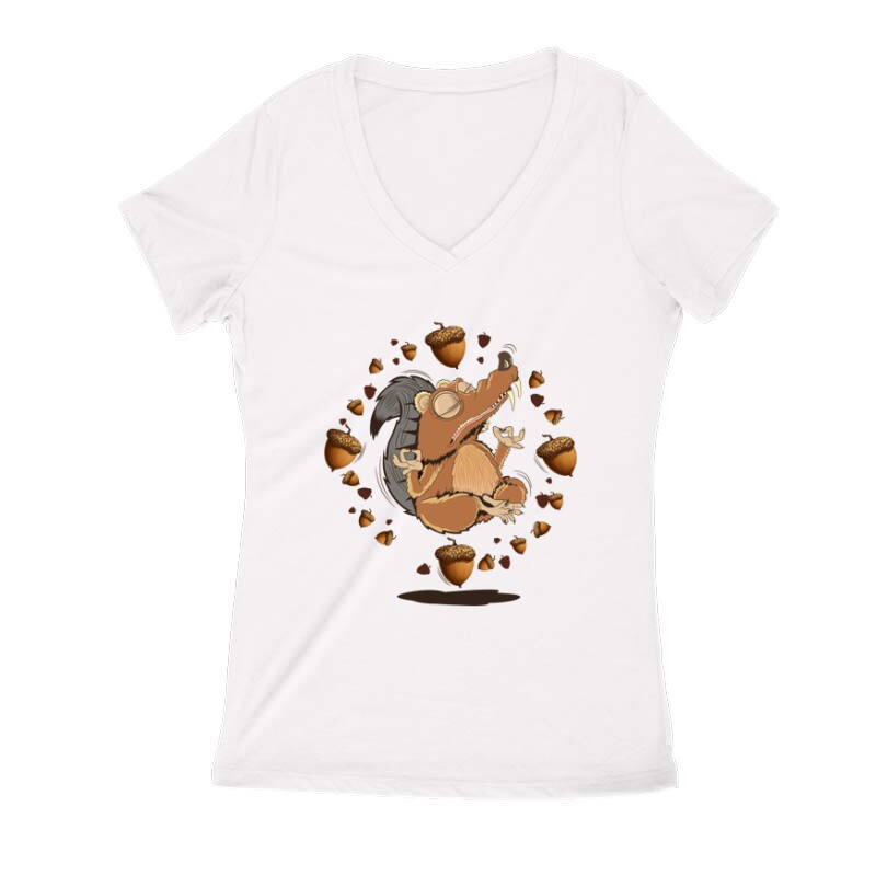 Scrat meditation Női V Kivágott póló