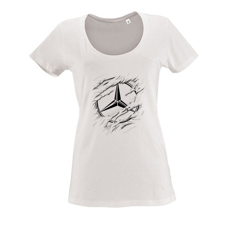 Mercedes Tépett Női O Nyakú Póló