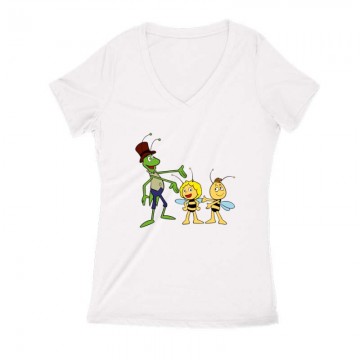 Maja Flip és Vili Női V Kivágott póló