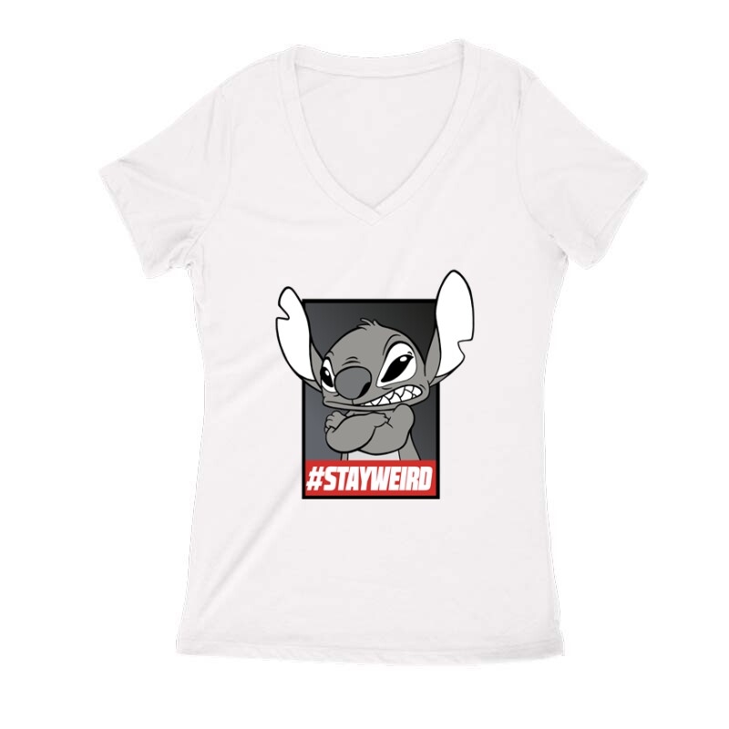 Stay Weird Női V Kivágott póló