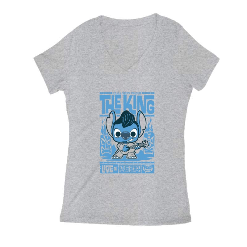 Elvis stitch Női V Kivágott póló