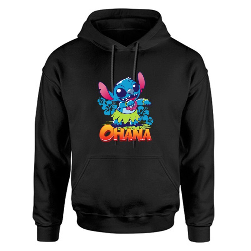 Ohana Stitch Unisex Kapucnis Pulcsi