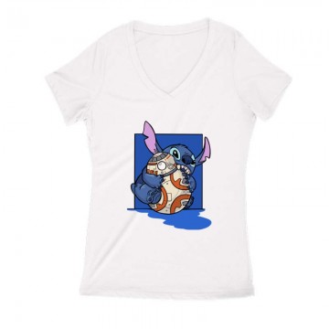 Stitch Star wars Női V Kivágott póló