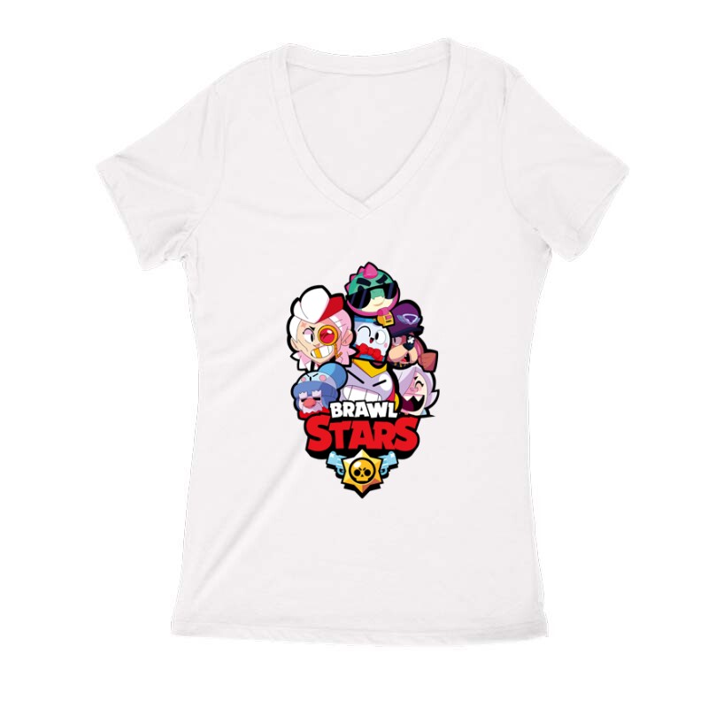 Chromatic Brawlers Női V Kivágott póló