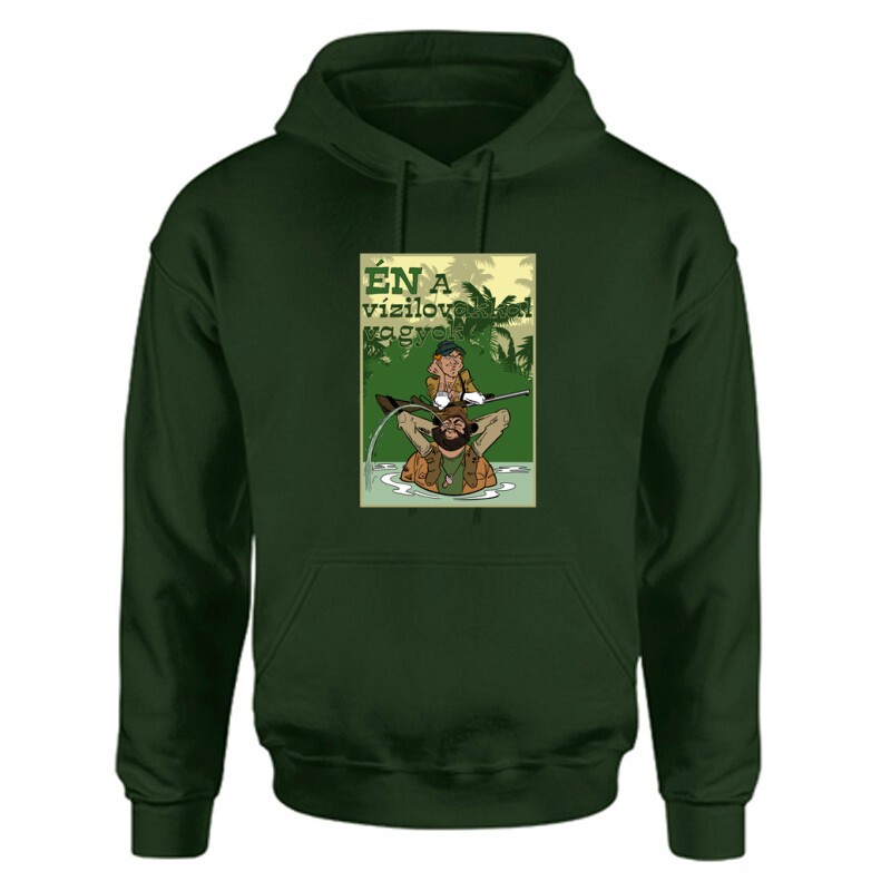 Én a vízilovakkal vagyok Unisex Kapucnis Pulcsi