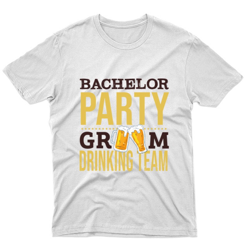 Bachelor Party Groom Drinking Team Unisex Póló