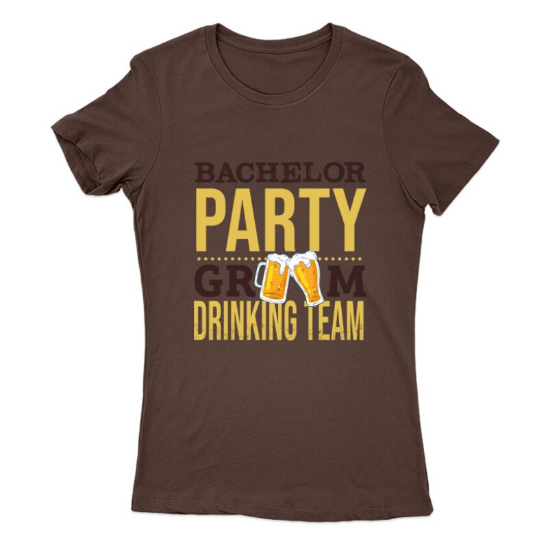 Bachelor Party Groom Drinking Team Női Póló