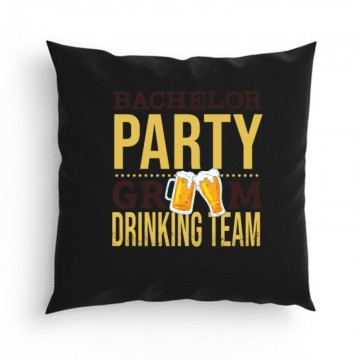 Bachelor Party Groom Drinking Team Párna
