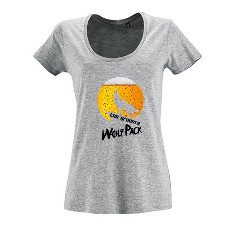 Groom's Wolf Pack Női O Nyakú Póló