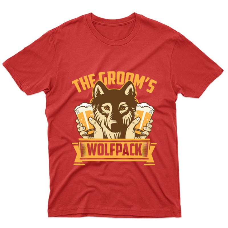 Groom's Wolfpack Unisex Póló