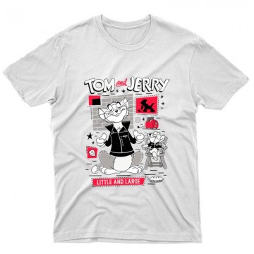 Tom & Jerry Little and Large Unisex Póló