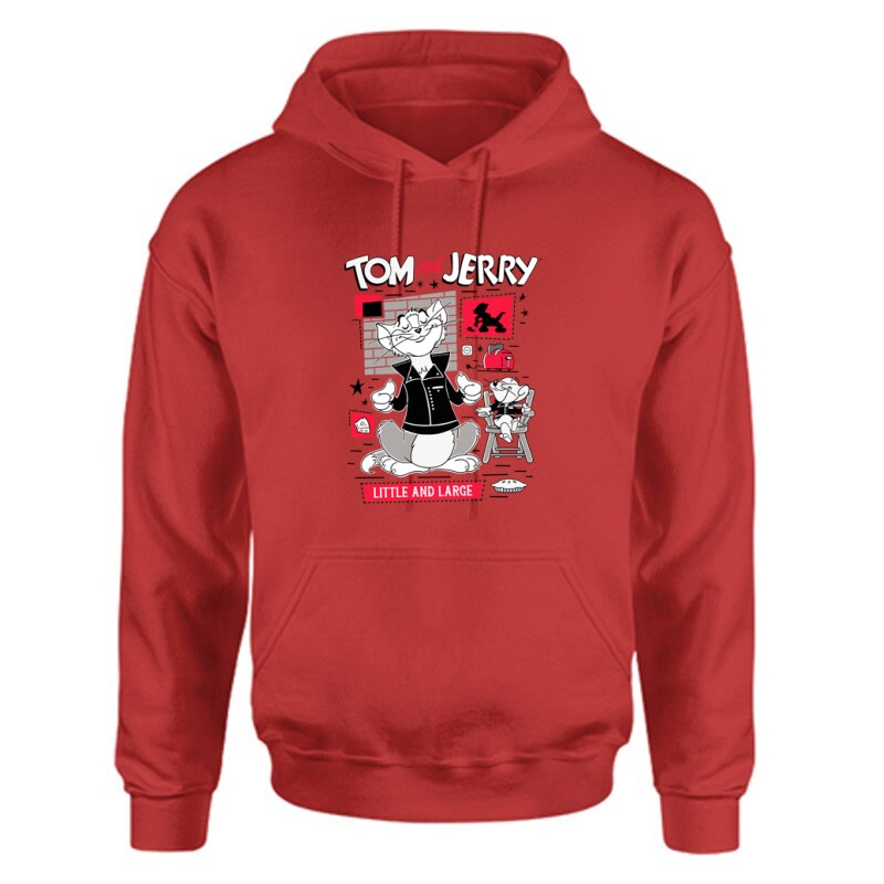 Tom & Jerry Little and Large Unisex Kapucnis Pulcsi