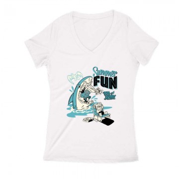 Tom & Jerry Summer Fun Női V Kivágott póló