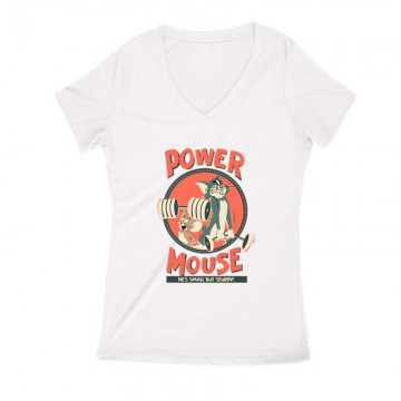 Power Mouse Női V Kivágott póló