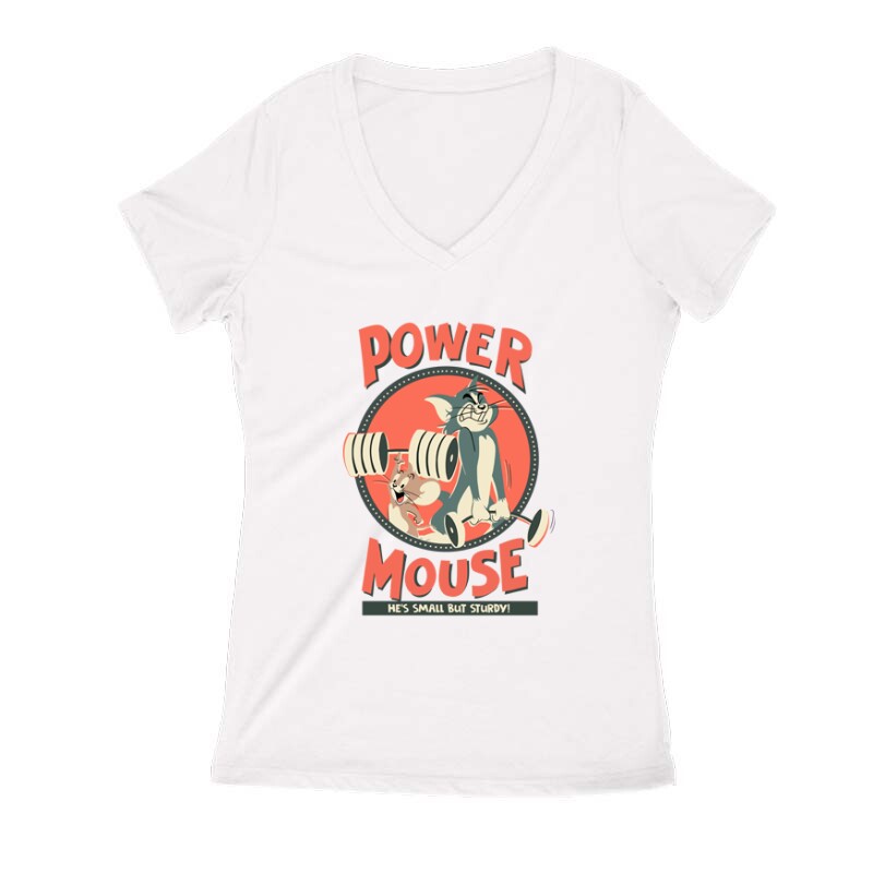 Power Mouse Női V Kivágott póló