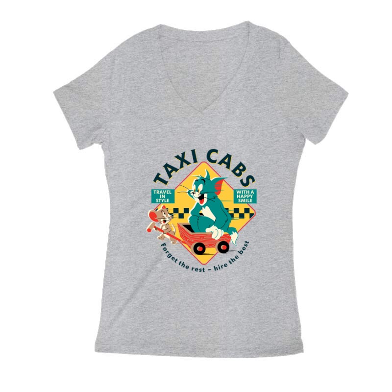 Taxi Cabs Női V Kivágott póló