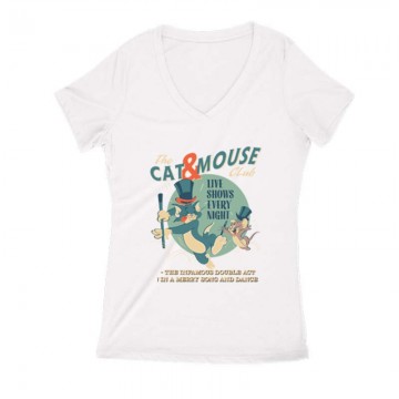 Cat Mouse Club Női V Kivágott póló