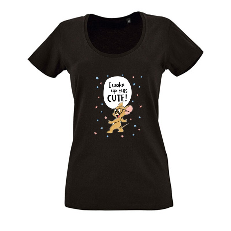 I Woke Up This Cute Női O Nyakú Póló