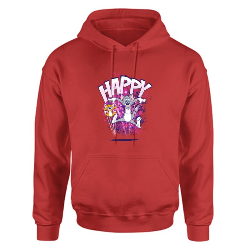 Tom & Jerry Happy 2 Unisex Kapucnis Pulcsi