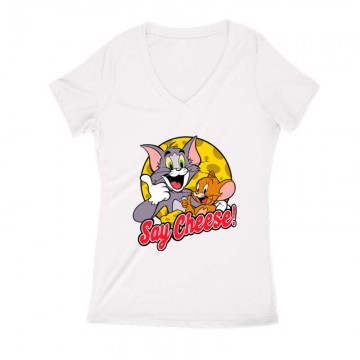 Say Cheese Női V Kivágott póló