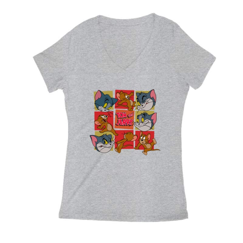 Tom & Jerry Moments Női V Kivágott póló