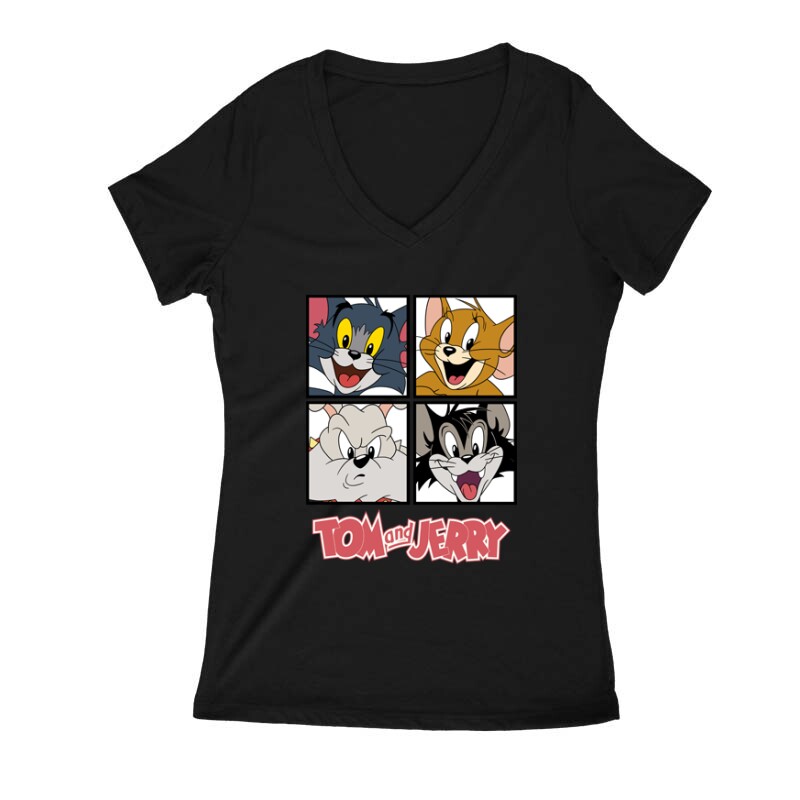 Tom & Jerry Together Női V Kivágott póló