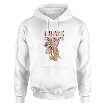 Tom & Jerry I Hate Mondays Unisex Kapucnis Pulcsi