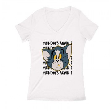 Mondays Again? Női V Kivágott póló