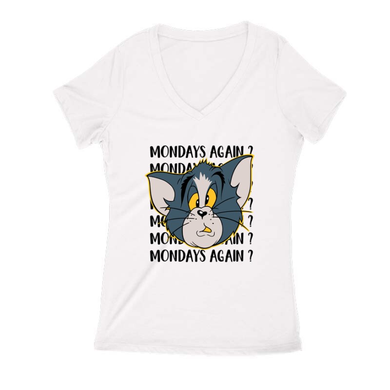 Mondays Again? Női V Kivágott póló