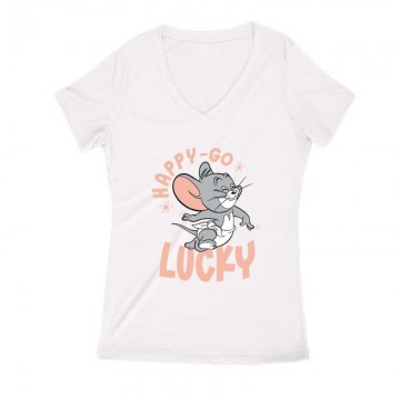 Happy Go Lucky Női V Kivágott póló