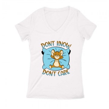 Don't Know Don't Care Női V Kivágott póló