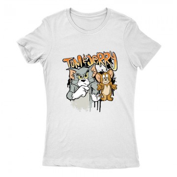 Tom & Jerry graffiti Női Póló
