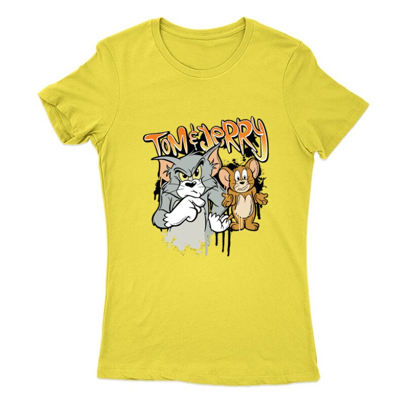 Tom & Jerry graffiti Női Póló