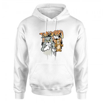Tom & Jerry graffiti Unisex Kapucnis Pulcsi