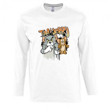 Tom & Jerry graffiti Hosszú Ujjú Póló