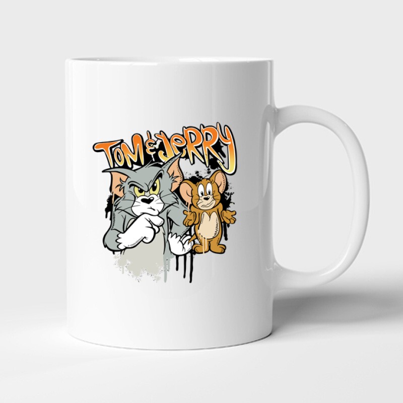 Tom & Jerry graffiti Bögre