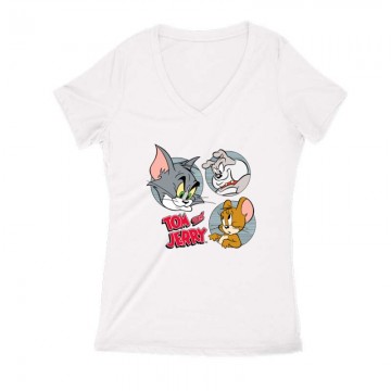 Three Női V Kivágott póló