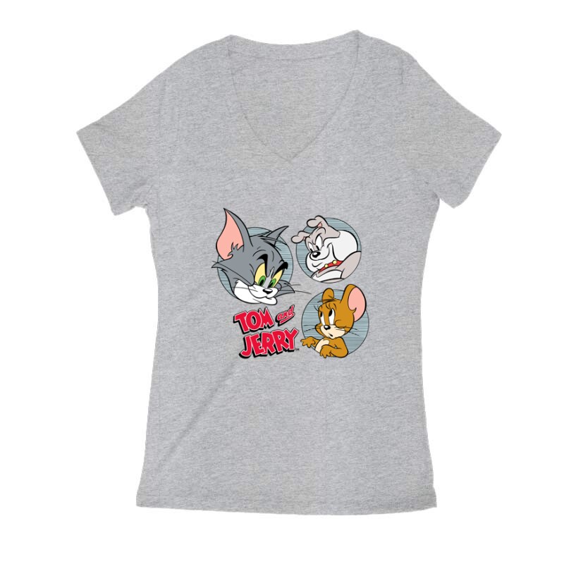 Three Női V Kivágott póló