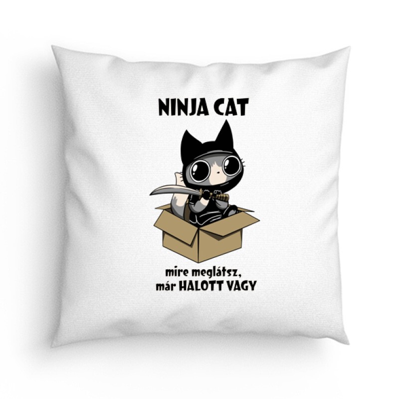 Ninja Cat Mire meglátsz már halott vagy Párna