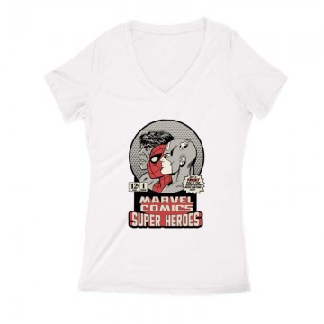 Superhero Női V Kivágott póló