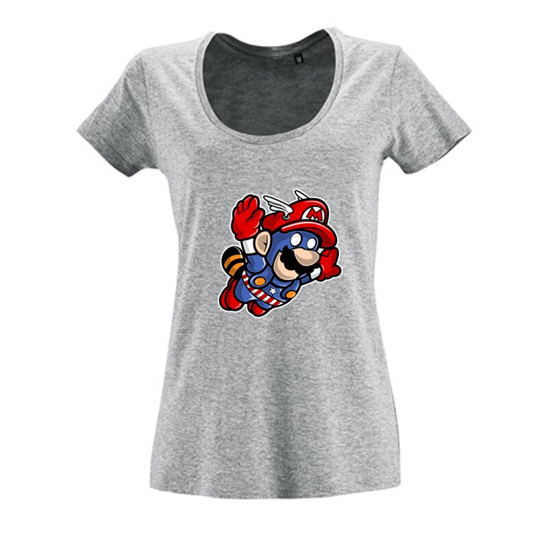 Captain Mario Női O Nyakú Póló